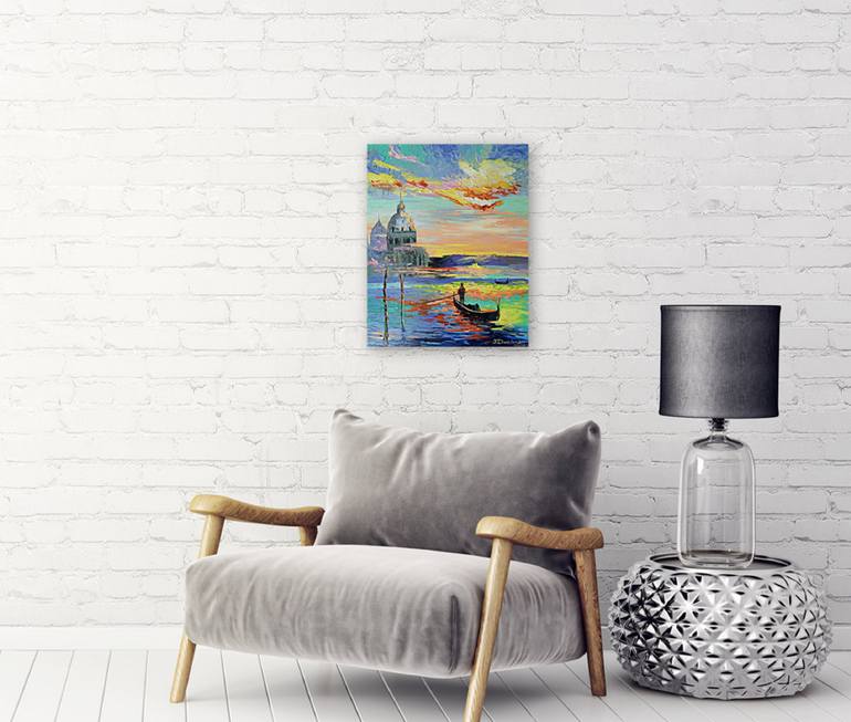 Original Expressionism Cities Painting by Olha Darchuk