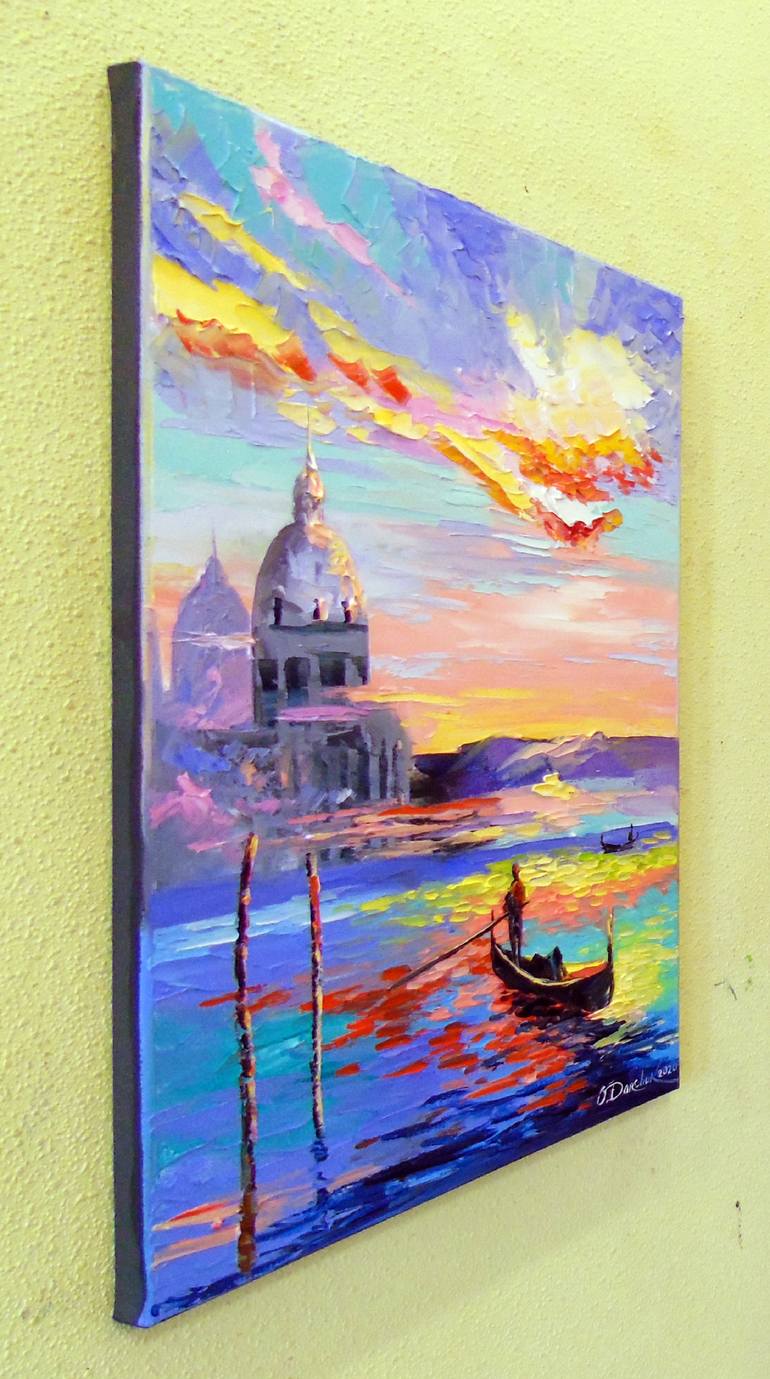 Original Expressionism Cities Painting by Olha Darchuk