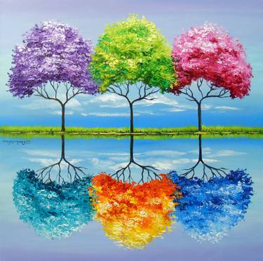 Print of Abstract Tree Paintings by Olha Darchuk