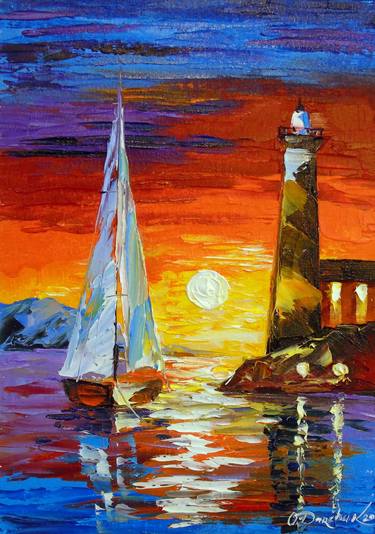 Print of Expressionism Boat Paintings by Olha Darchuk