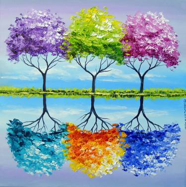 Print of Tree Paintings by Olha Darchuk