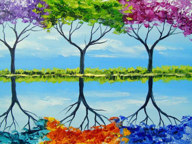 Original Tree Painting by Olha Darchuk