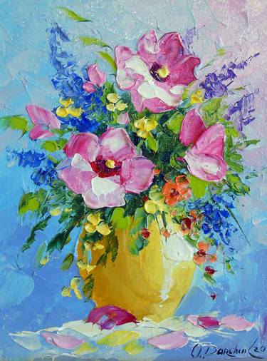 Print of Expressionism Floral Paintings by Olha Darchuk