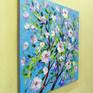 Apple blossom oil painting on canvas ,without frame as the edges are painted 100 % handmade with a palette knife and high-quality oil, for interior or as a gift. It will decorate your interior and will bring joy to you and your family for a long time.Ready to hang.Blooming art, oil, painting picture, Apple tree art, bright picture, for interior, wall decor, multicolor picture, tree art, for gift, spring art, Apple tree flower art, nature art