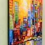 Bright new York city on canvas, without frame, the edges are painted with 100% handmade spatula and high-quality oil, for the interior or for a gift. Decorate your interior and make you and your family happy for a long time. Ready to hang .