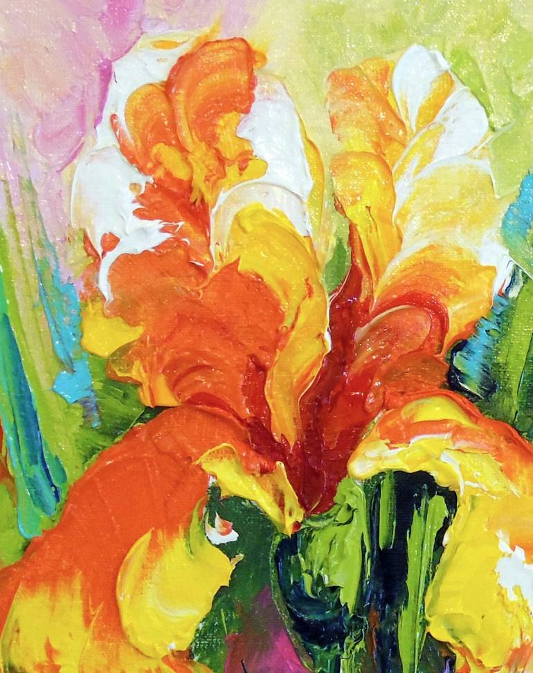 Original Impressionism Floral Painting by Olha Darchuk
