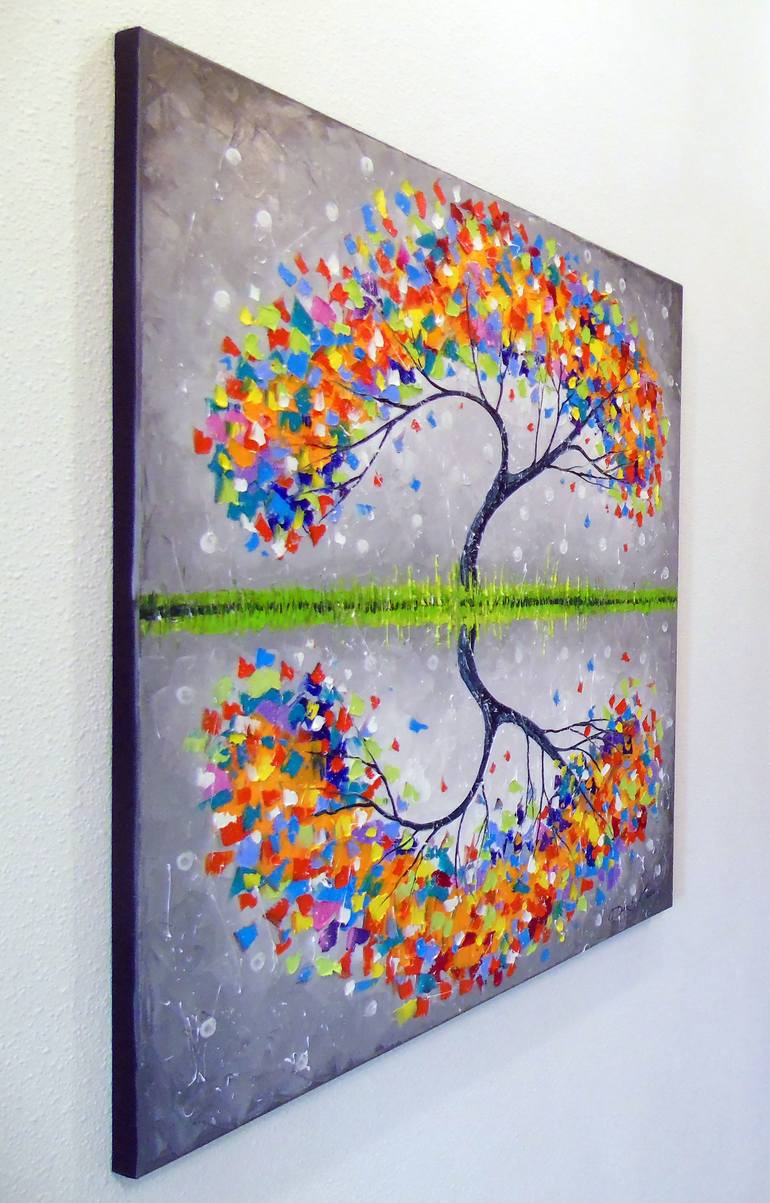 Original Abstract Tree Painting by Olha Darchuk