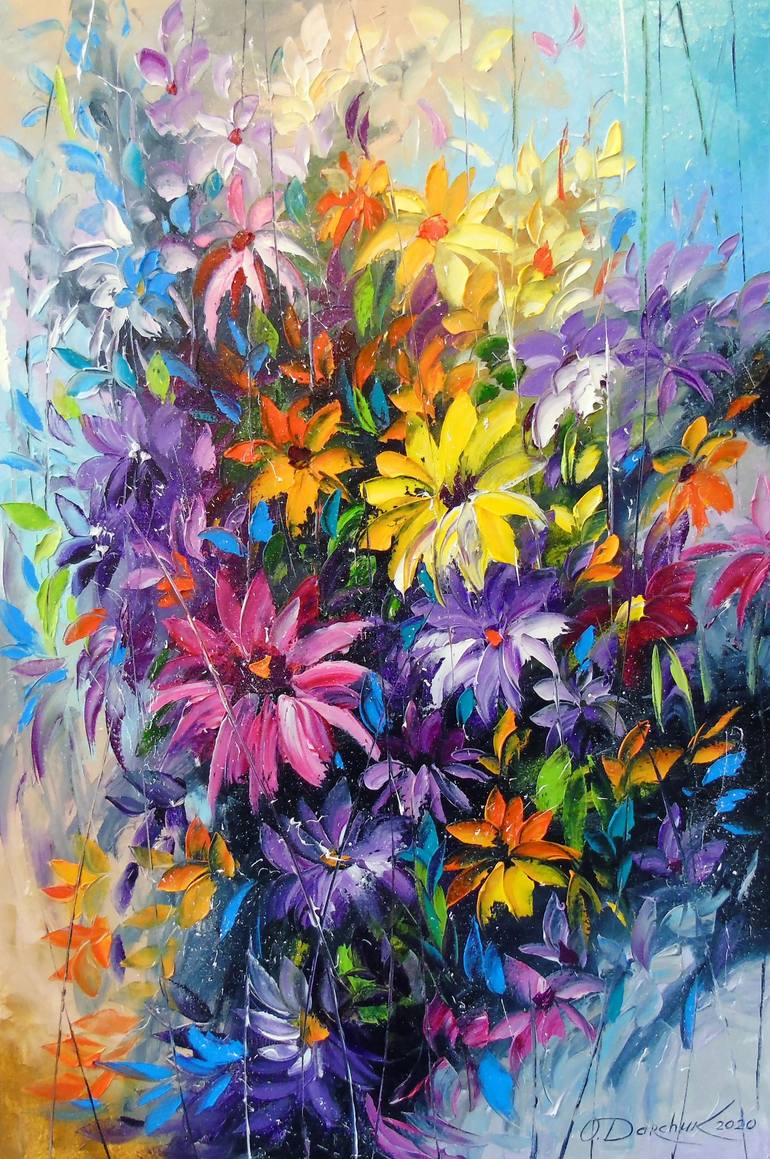 Flowers in the field Paintings by Olha Darchuk 