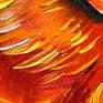 Phoenix bird oil painting on canvas without frame, as the edges are painted , 100% handmade with high quality oil and palette knife . Decorate your interior and feel great positive emotions from work. Ready to hang.