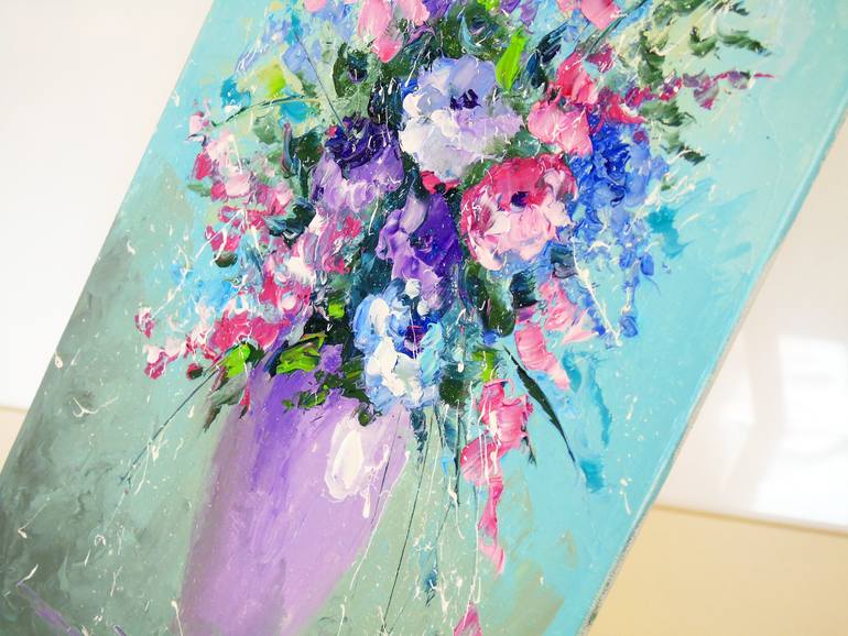 Original Abstract Floral Painting by Olha Darchuk