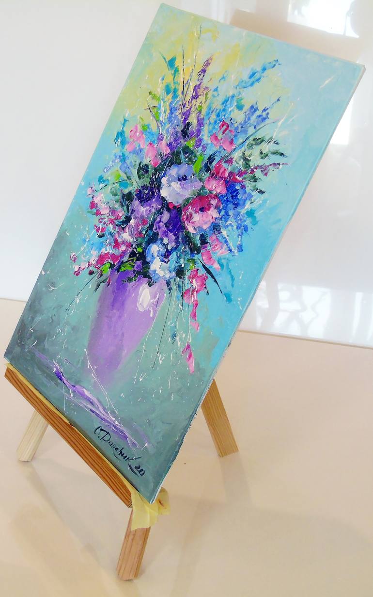 Original Abstract Floral Painting by Olha Darchuk