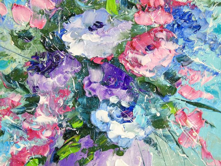 Original Abstract Floral Painting by Olha Darchuk