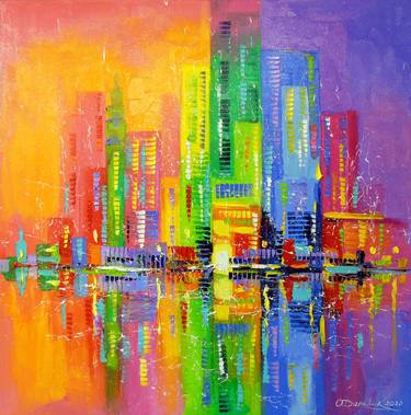 Print of Abstract Cities Paintings by Olha Darchuk