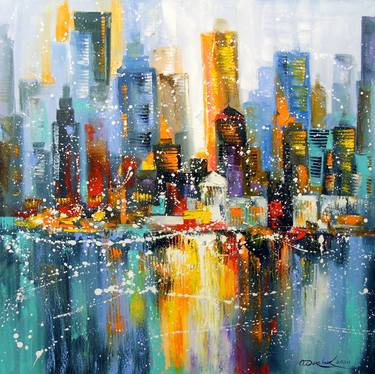 Print of Abstract Cities Paintings by Olha Darchuk