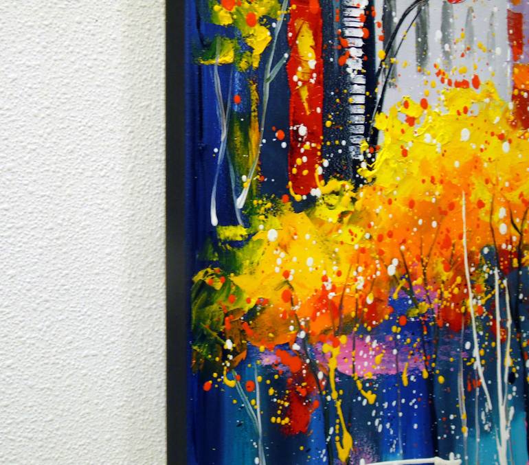 Original Abstract Cities Painting by Olha Darchuk