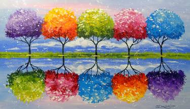 Print of Abstract Tree Paintings by Olha Darchuk