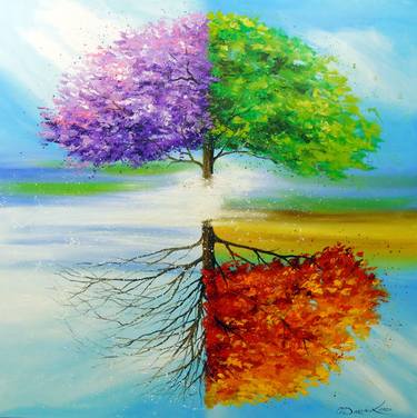 Print of Seasons Paintings by Olha Darchuk