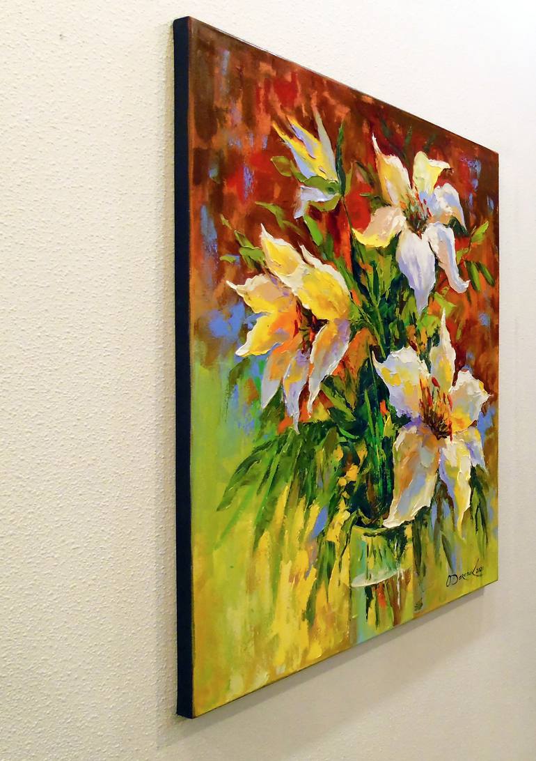 Original Expressionism Floral Painting by Olha Darchuk