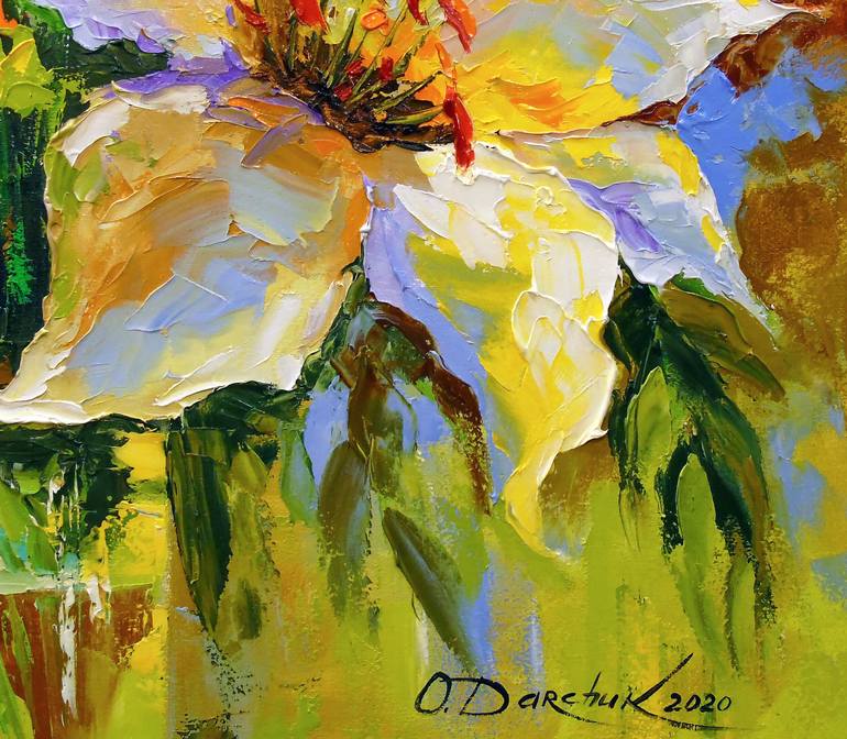 Original Expressionism Floral Painting by Olha Darchuk