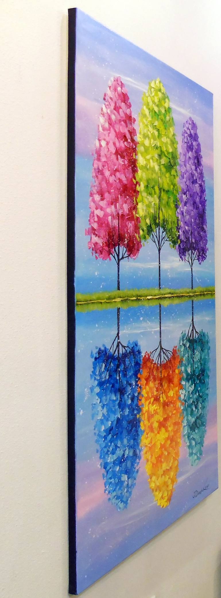 Original Abstract Garden Painting by Olha Darchuk