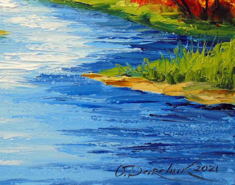 Original Expressionism Landscape Painting by Olha Darchuk