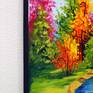 Bright nature oil painting on canvas without frame in a single copy, as the edges are painted, 100% handmade with high-quality oil and palette knife . Decorate your interior and feel great positive emotions from your work.Ready to hang.