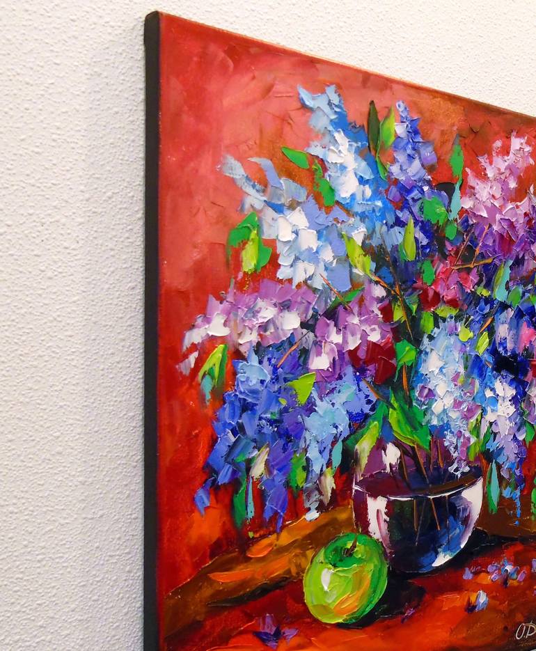 Original Impressionism Floral Painting by Olha Darchuk