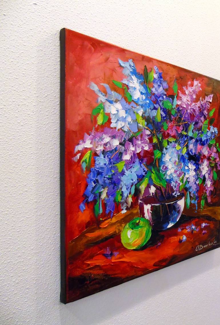 Original Impressionism Floral Painting by Olha Darchuk