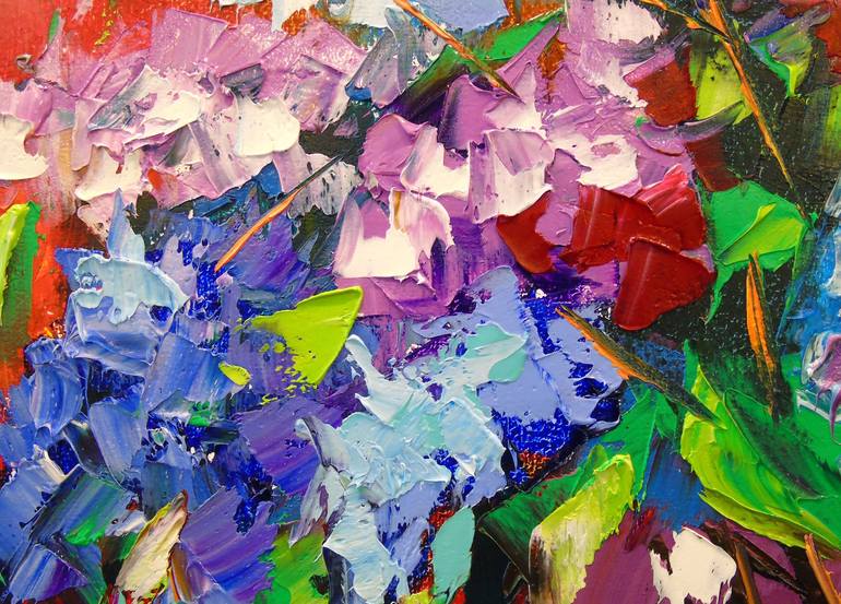 Original Impressionism Floral Painting by Olha Darchuk