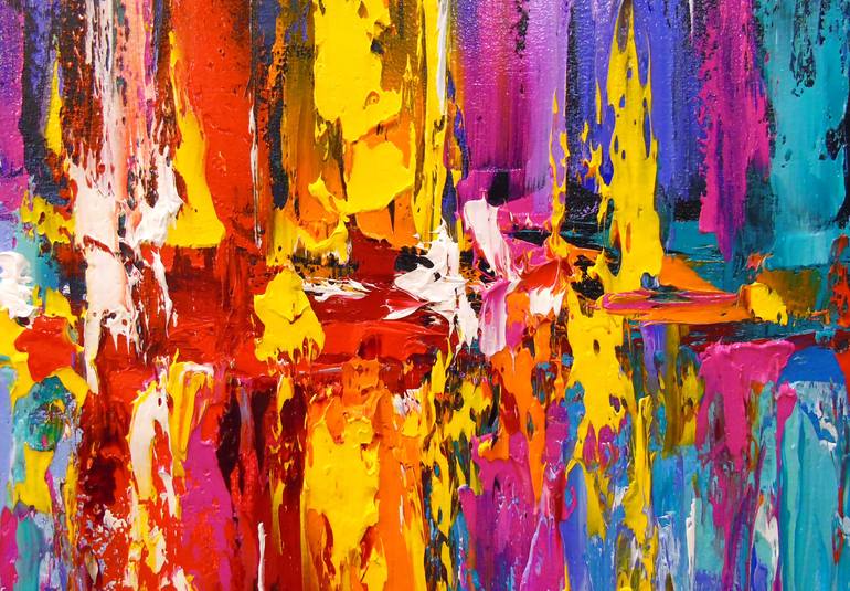 Original Abstract Expressionism Abstract Painting by Olha Darchuk