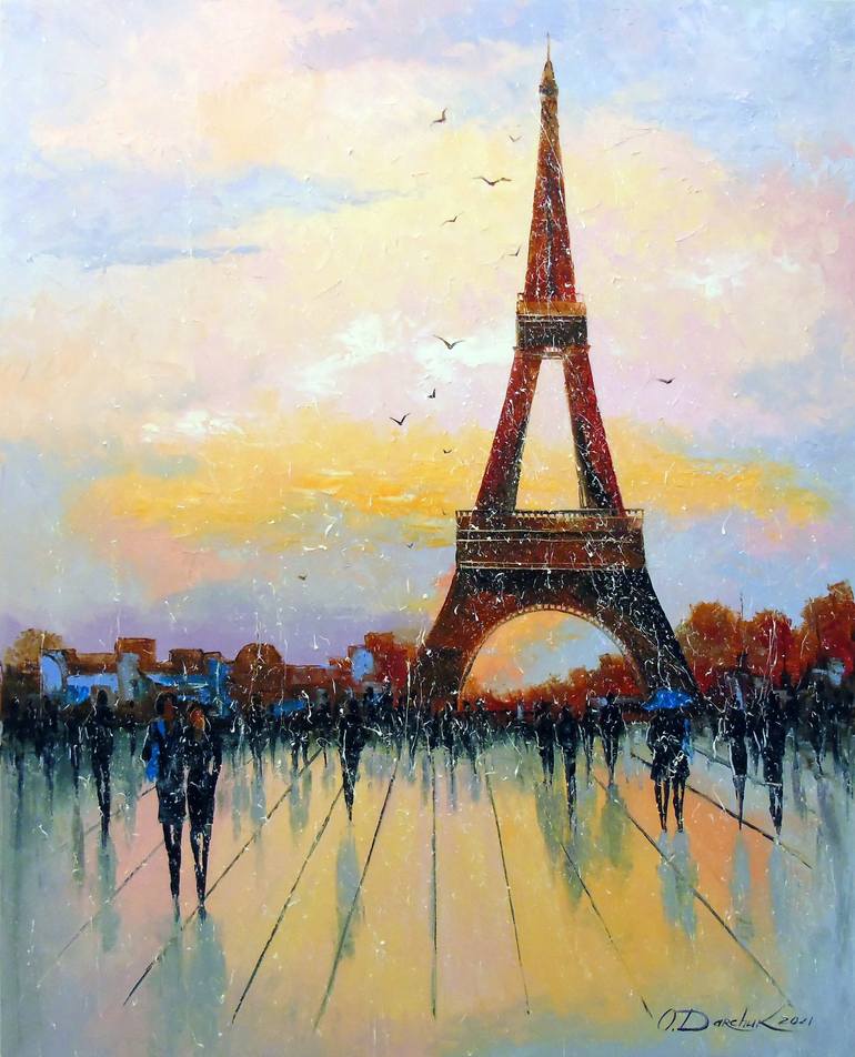 Walk through Paris Painting by Olha Darchuk | Saatchi Art