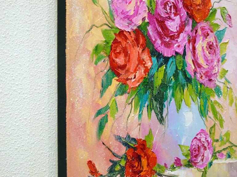 Original Abstract Floral Painting by Olha Darchuk