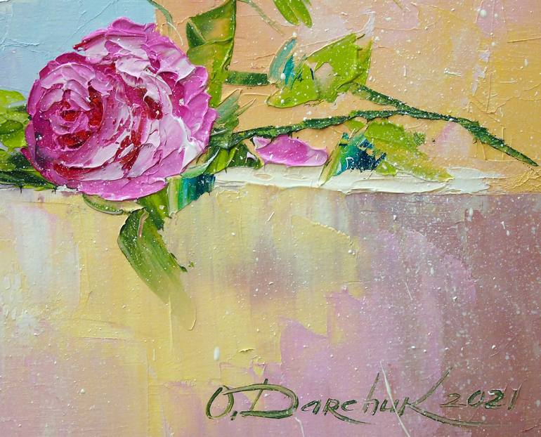 Original Abstract Floral Painting by Olha Darchuk