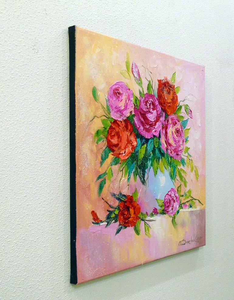 Original Abstract Floral Painting by Olha Darchuk