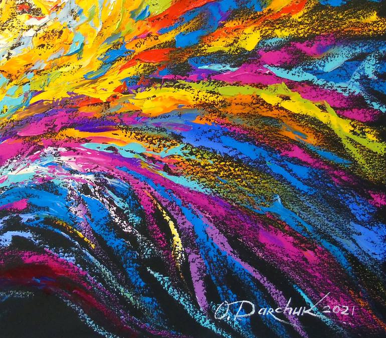 Original Abstract Expressionism Abstract Painting by Olha Darchuk