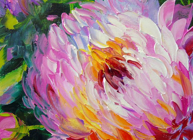 Original Art Deco Floral Painting by Olha Darchuk