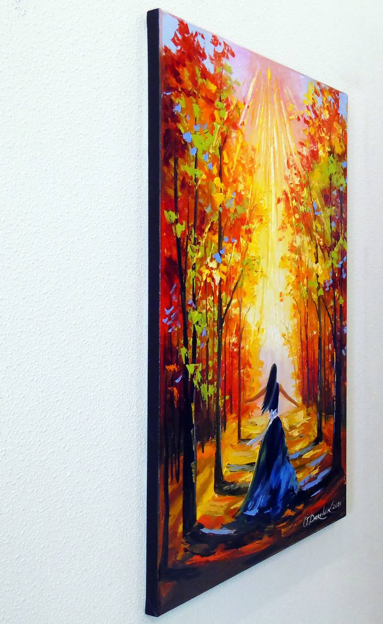 Original Art Deco Garden Painting by Olha Darchuk