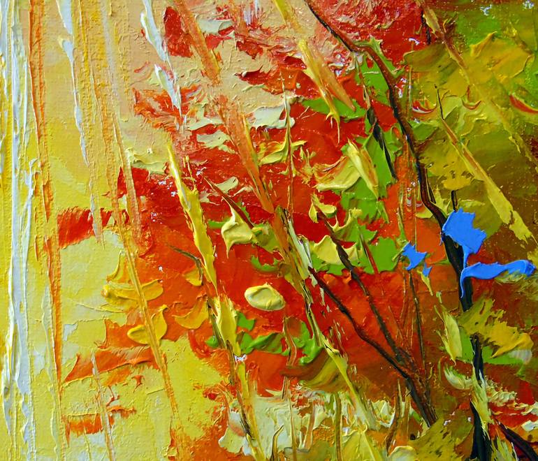 Original Art Deco Garden Painting by Olha Darchuk