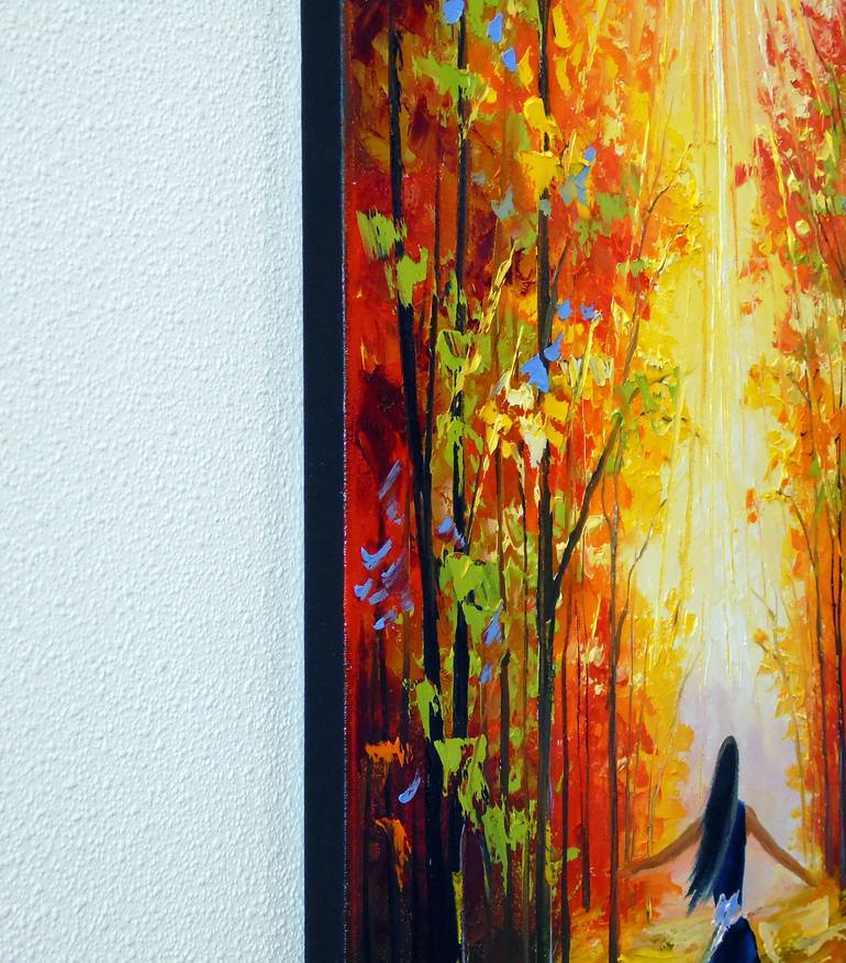 Original Art Deco Garden Painting by Olha Darchuk