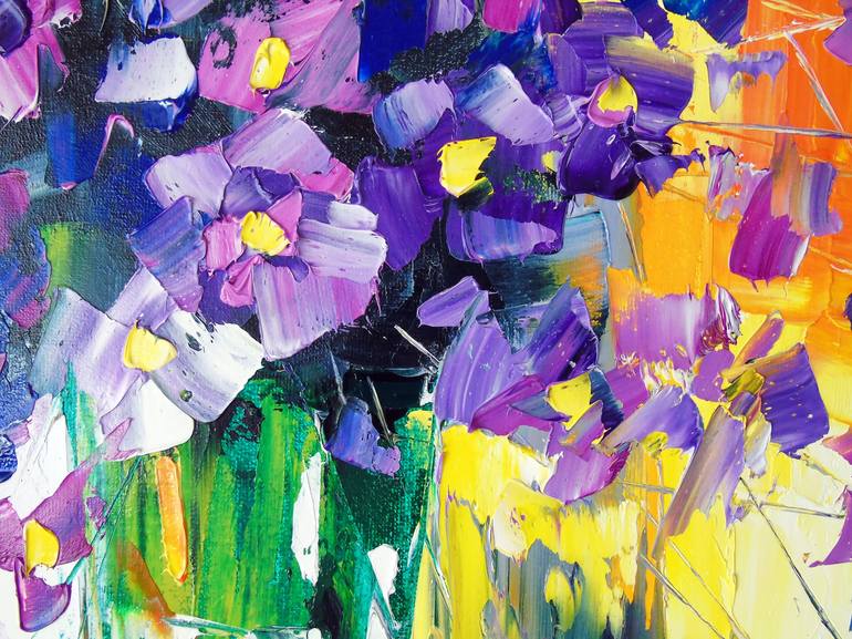 Original Abstract Floral Painting by Olha Darchuk