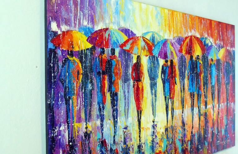 Original Abstract People Painting by Olha Darchuk