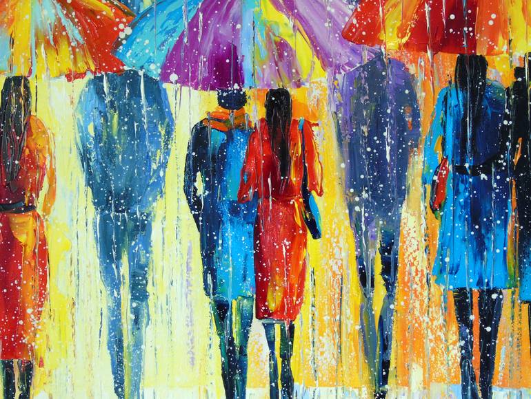 Original Abstract People Painting by Olha Darchuk