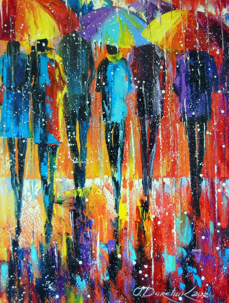 Original Abstract People Painting by Olha Darchuk