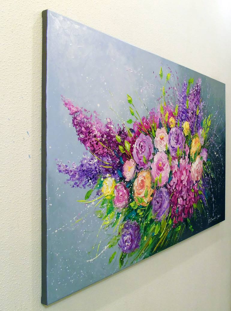 Original Abstract Botanic Painting by Olha Darchuk