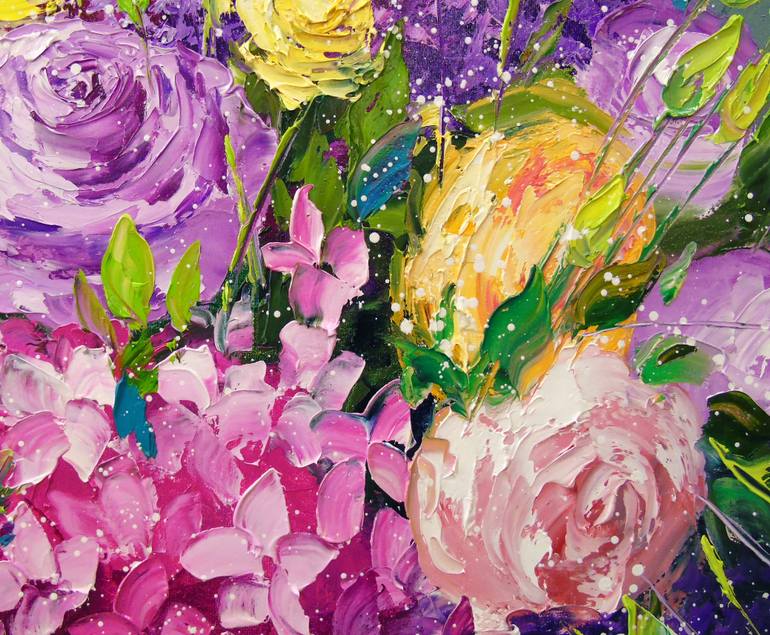 Original Abstract Botanic Painting by Olha Darchuk