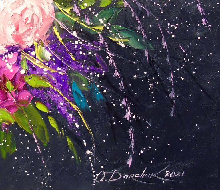Original Abstract Botanic Painting by Olha Darchuk