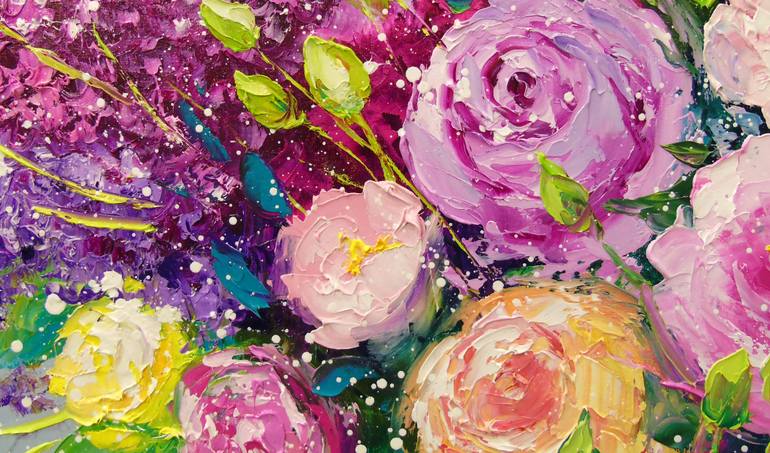 Original Abstract Botanic Painting by Olha Darchuk