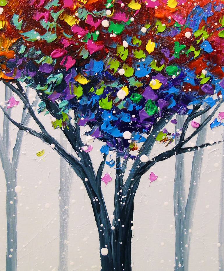 Original Abstract Tree Painting by Olha Darchuk