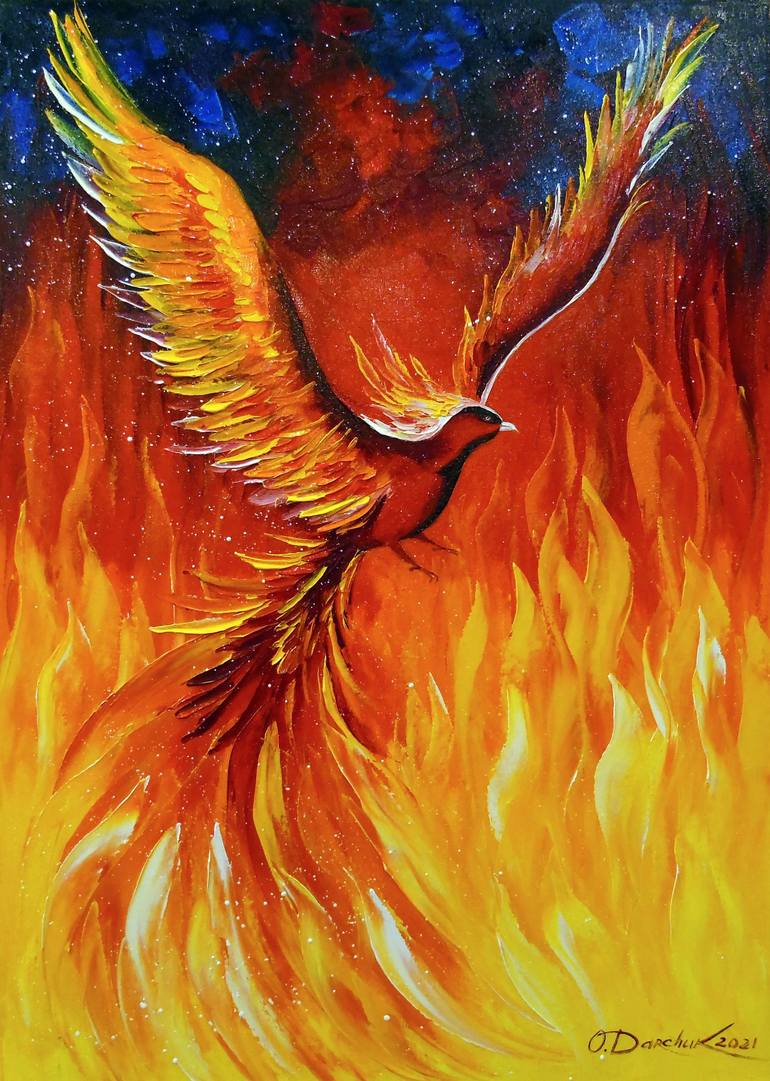 Amazon.com: Rising Phoenix Wall Art Canvas Poster Prints