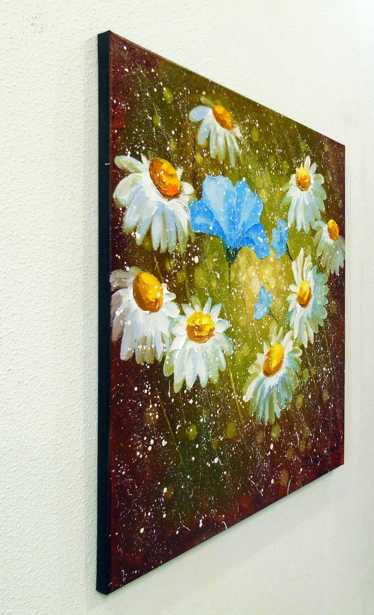 Original Art Deco Floral Painting by Olha Darchuk